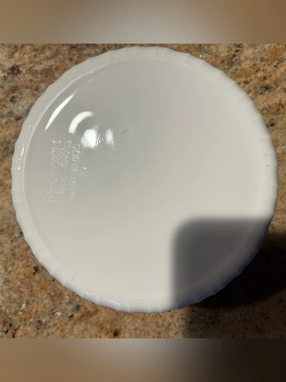 Corningware #F-24-B White Fluted French White Collection 24oz Casserole Round